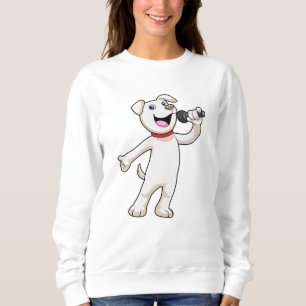 Hund som Singer med mikrofon T Shirt