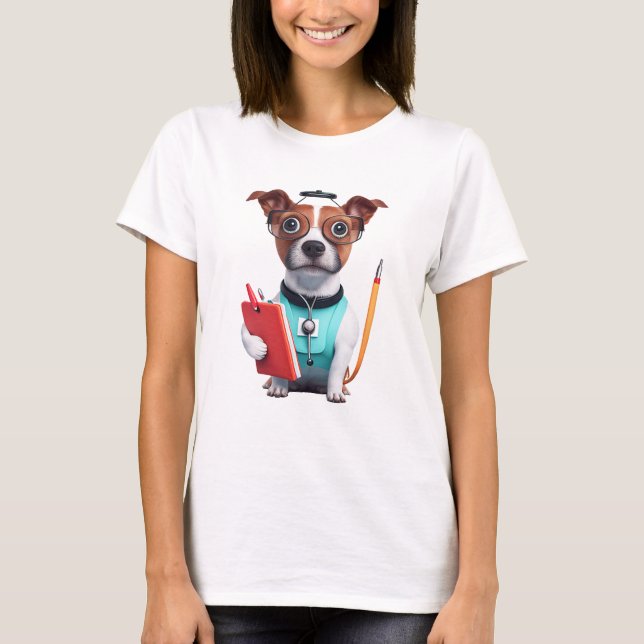 Hund som sjuksköterska, Hund som sjuksköterska T Shirt (Framsida)