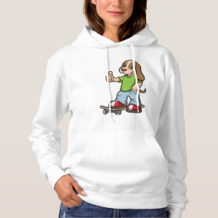 Hund som Skater med Skateboard T Shirt