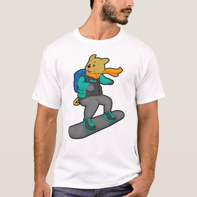 Hund som smuts-bärare med smuts- och ryggsäck t shirt (Framsida)