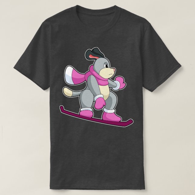 Hund som smuts-border med Sonowboard T Shirt (Design framsida)