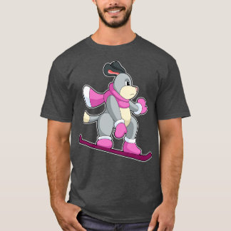 Hund som smuts-border med Sonowboard T Shirt