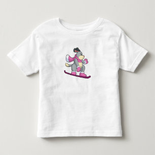 Hund som smuts-border med Sonowboard T Shirt