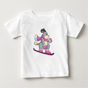 Hund som smuts-border med Sonowboard T Shirt