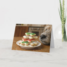 Hund som sniffar på jul Sockerkakor Kort