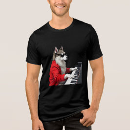 Hund som spelar piano T-shirt