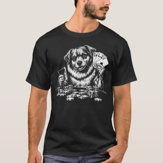 Hund som spelar poker-illustration Casino-spelare T Shirt