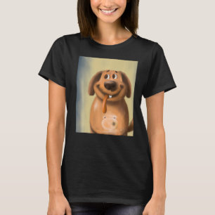 Hund som sticker ut tunga goofy hund t shirt
