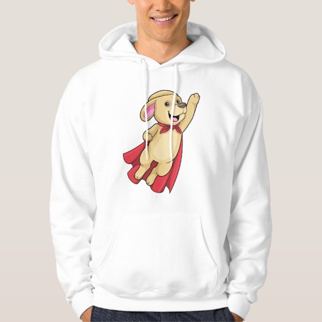 Hund som superhjälte med Kap Hoodie (Framsida)