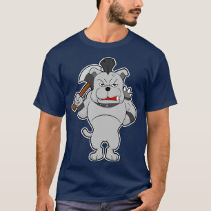 Hund som Warrior med Ax T Shirt