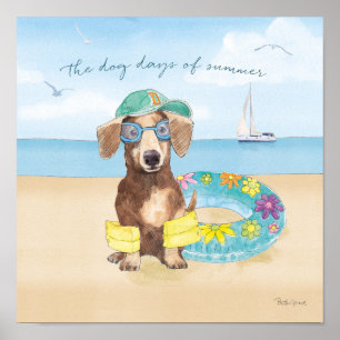 Hund sommardagar poster