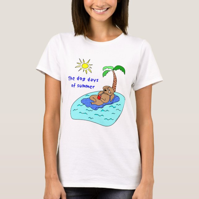 Hund sommardagar t shirt (Framsida)