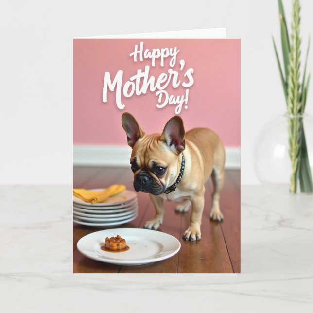 Hund Söt Present Mors Dag Kort (Framsida)