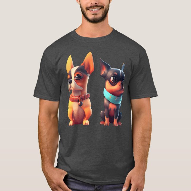 hund, söt presentpojke t shirt (Framsida)
