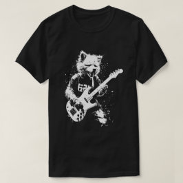Hund Spela Guitar 90s Grunge Punk Sten & Roll T Shirt