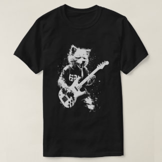 Hund Spela Guitar 90s Grunge Punk Sten & Roll T Shirt