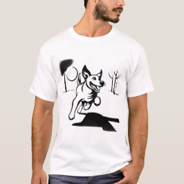 Hund Spelar Boll T Shirt