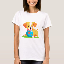 Hund Spelar Boll T Shirt