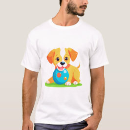 Hund Spelar Boll T Shirt