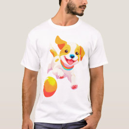 Hund Spelar Boll T Shirt