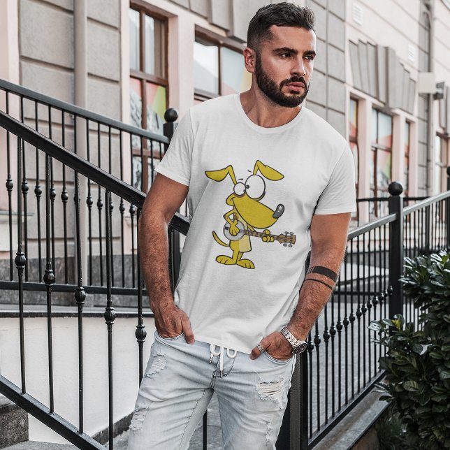 Hund spelar en Banjo T-Shirt (Skapare uppladdad)