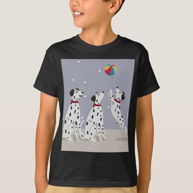 hund spelar volleyboll t shirt (Framsida)