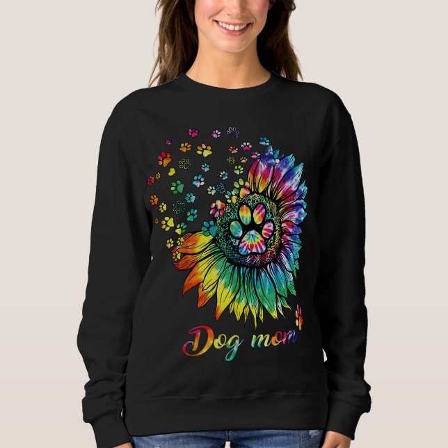 Hund Spiral Hund Prints Tie Dye, Hippie Hund T Shirt (Framsida)