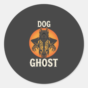 Hund Spök Halloween Skräck Vektor Runt Klistermärke