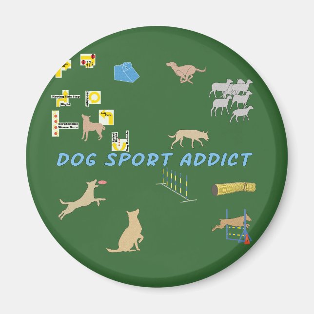 Hund Sport Addict Magnet (Framsidan)