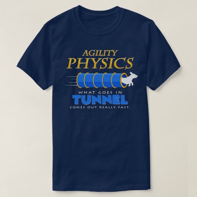 Hund sport-tunneln lustigt att säga gåva t shirt (Design framsida)