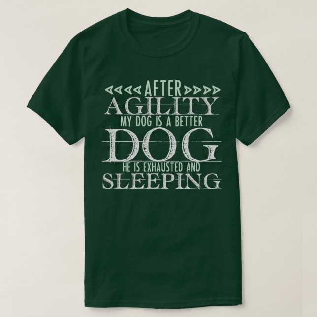 Hund Sports Agilia sa att djur kärlek T Shirt (Design framsida)