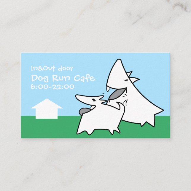 Hund Springa Cafe Visitkort (Framsida)