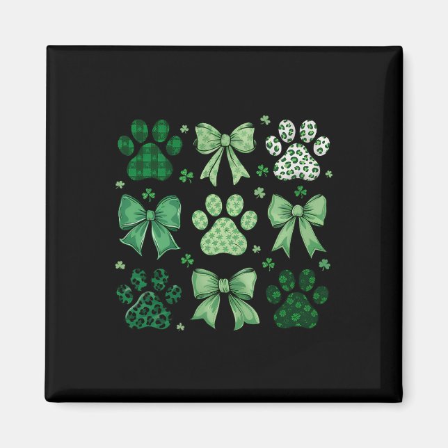 Hund St Patricks Coquette Tass Paddy's Irländska S Magnet (Framsidan)