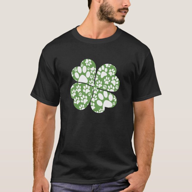 Hund St patricks day Shamrock Mönster Play Hund Ta T Shirt (Framsida)