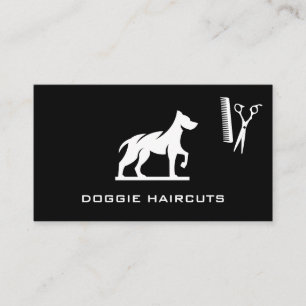 Hund ständiga Logotyp Sax Comb Visitkort