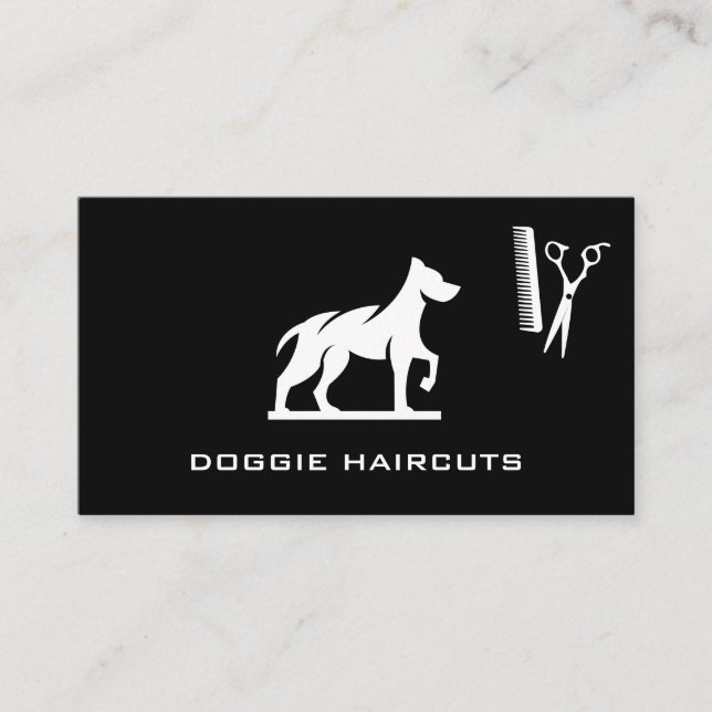 Hund ständiga Logotyp | Sax Comb Visitkort (Framsida)