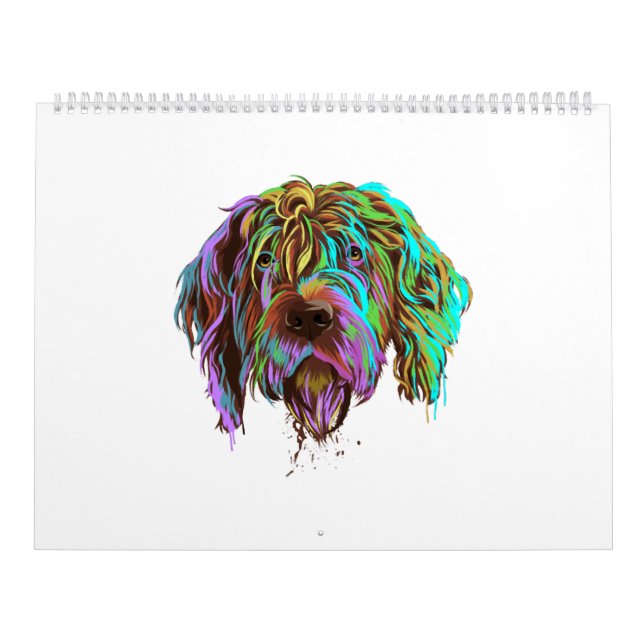 Hund Stänk Wirehsted Pointing Griffon Kalender (Omslag)