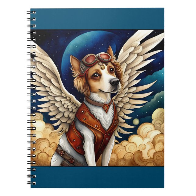 Hund steampunk vingar anteckningsbok (Framsidan)