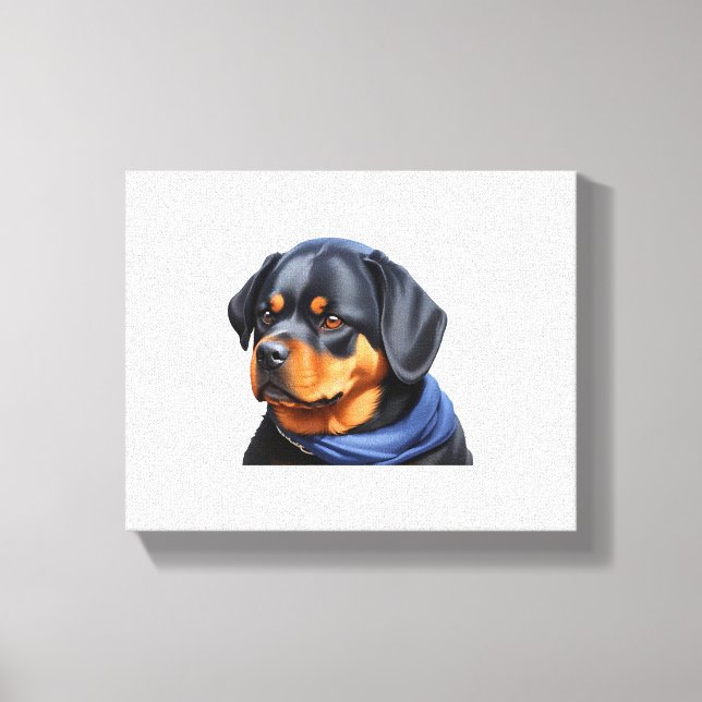 Hund Sticker Canvastryck (Framsida)
