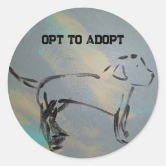 Hund Stickers Runt Klistermärke