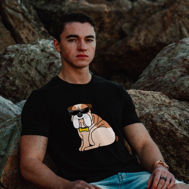 HUND SUNGLASSES BULLDOG T-SHIRTS TEES (Skapare uppladdad)