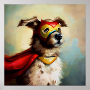 Hund Superhjälte Poster