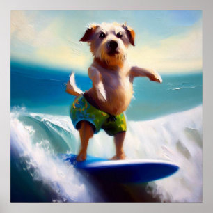 Hund Surfing Poster