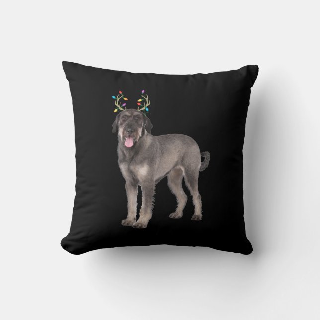 hund sweat, stor schnauzer rener christmas kudde (Framsida)