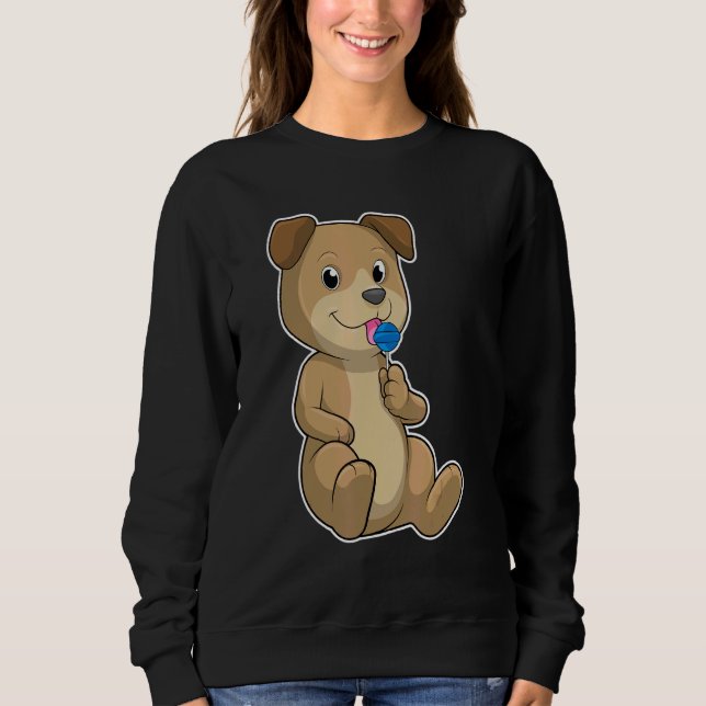 Hund Sweets Lollipop T Shirt (Framsida)