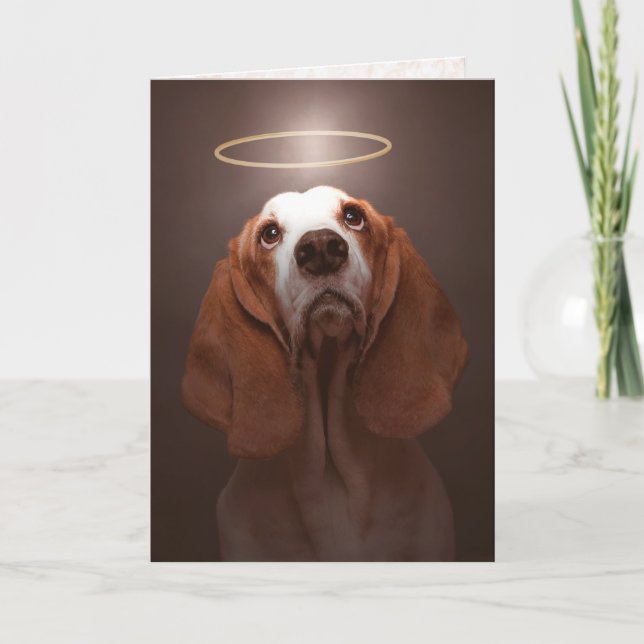 Hund Sympathy - Basset Hound Sympathy Card Kort (Framsida)
