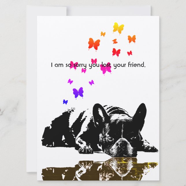 Hund Sympathy Card (Framsida)