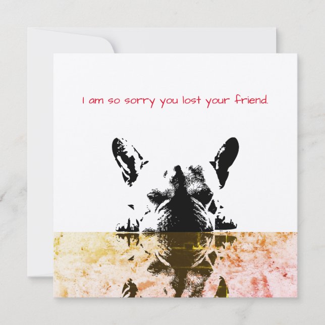 Hund Sympathy Card (Framsida)