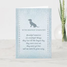 Hund Sympathy Card Blue - Vackra minnen Kort