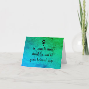 Hund Sympathy Card by dalDesignNZ Kort